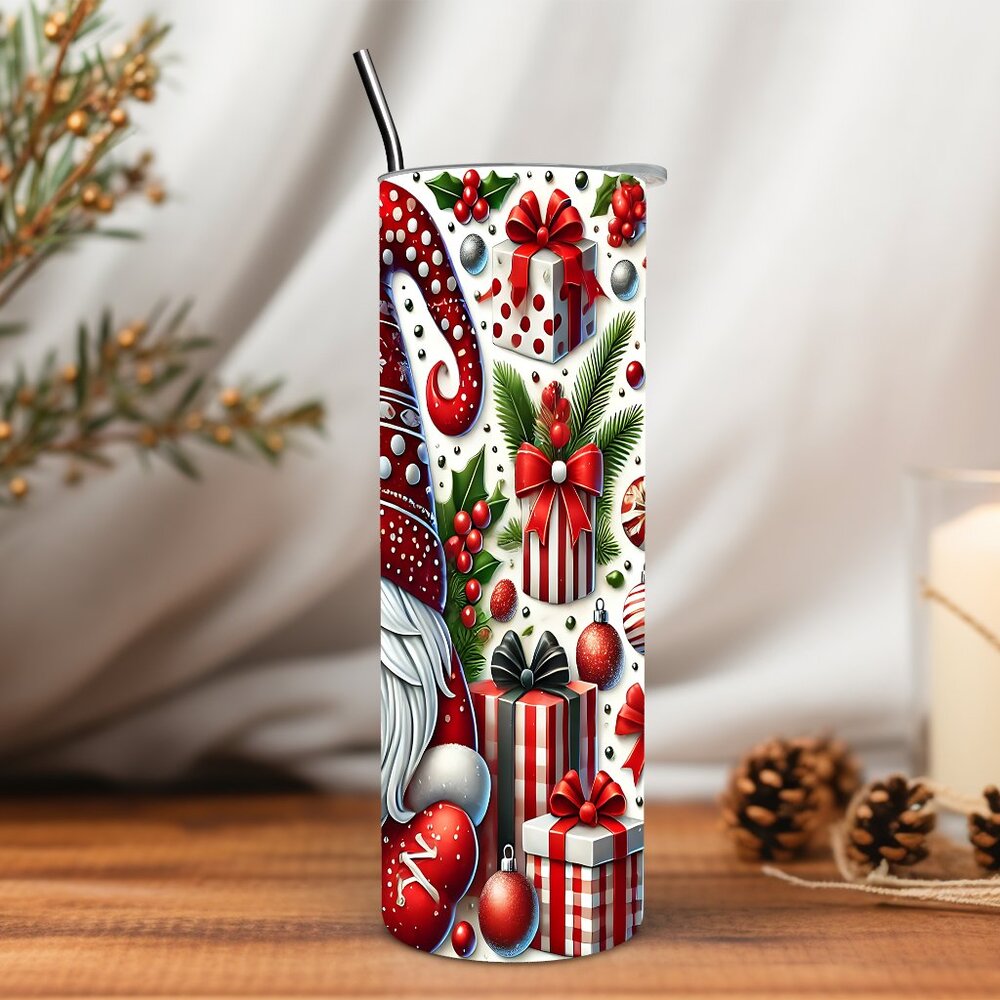 Christmas Gnome 20 oz Tumbler - Picture 5 of 5